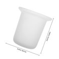 thumbnail image 2 of Vosarea Frosted Glass Toilet Brush Holder with Wall Mount, White Bathroom Accessory Cup, 4.44x4.44x4.28in, 2 of 10