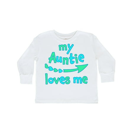 

Inktastic My Auntie Loves Me- blue and green arrow hearts Gift Toddler Boy or Toddler Girl Long Sleeve T-Shirt
