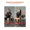 thumbnail image 2 of VEVOR Seated Dip Machine Tricep Bicep Press Down Equipment Chest Training Cable Bar, 2 of 9