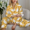 thumbnail image 6 of Picia Funny Chicken Pattern Women’s Long-Sleeve Sleepwear Set - Soft 2-Piece Loungewear with Pockets, Comfy PJs for Relaxing Nights-Medium, 6 of 7