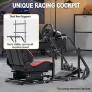 Marada G920 Racing Simulator Cockpit with Game Seat Fit for Logitech G29 Wheel Stand