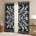 thumbnail image 2 of Feelyou Western Damask Black Out Curtains, Boho Floral Curtains Pack of 2 (42x63 Each), 2 of 6