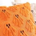 thumbnail image 4 of Funda de cojín decorativa para sofá de fiesta Halloween Gho St Pl Ush 45 x 45 cm en blanco, beige, naranja y diseño Gho St, 4 of 4