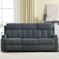 thumbnail image 6 of Bonzy Home Reclining Sofa for Living Room, Extra Wide Modern Overstuffed 3 Seat Recliner Manual Sofa Chair, Breathable Soft Fabric and Padded Seat,Navy, 6 of 9