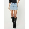 thumbnail image 6 of Rdhnmea Women Summer Denim Skorts Casual Solid Color Elastic Mini Skirt, 6 of 9