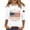 White, variant on Women's T-Shirts America 250 Patriotic Flag Print Crew Neck 3/4 Sleeve 1776–2026 Anniversary Top