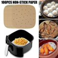 thumbnail image 3 of 100pcs 6.5/7/7.5/8/8.5/9/10 Inch Bamboo Steamer Paper Liner Perforated Fryer Liners Non-stick, 3 of 5