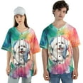 thumbnail image 4 of Funny Watercolor Adorable Bichon Frise Peeking Through Torn Paper Effect All Over Print 3D Baseball Shirt Bichons Dog Lovers Gifts Idea Softball Sport - 00026, 4 of 6