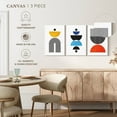 thumbnail image 4 of Elephant Stock Multicolored Geometric Abstract V Wall Art - Horizontal Multi Panel Canvas - Living Room Wall Decor - Abstract Multi Panel - White And Black Decor - 32" x 15", 4 of 4
