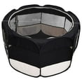 thumbnail image 2 of vidaXL Foldable Dog Playpen with Carrying Bag Black 43.3"x43.3"x22.8", 2 of 11