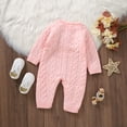 thumbnail image 2 of Baby Rompers Long Sleeve Knit Newborn Boys Girls Jumpsuits Autumn Winter Infant Outerwear Playsuits 0-18m Toddler Outfit Clothes, 2 of 5
