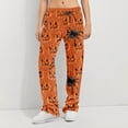 thumbnail image 2 of Trgacdwlo Halloween Fleece Pajama Pants for Women Ghost Pumpkin Print Pajama Pants Fuzzy Fall Winter Warm Womens Lounge Pants, 2 of 9