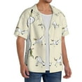 thumbnail image 4 of KLL Unicorn Doing Yoga Print Men's Shirt Short Sleeve Button Down Summer Cuba Beach Shirts- Small, 4 of 7