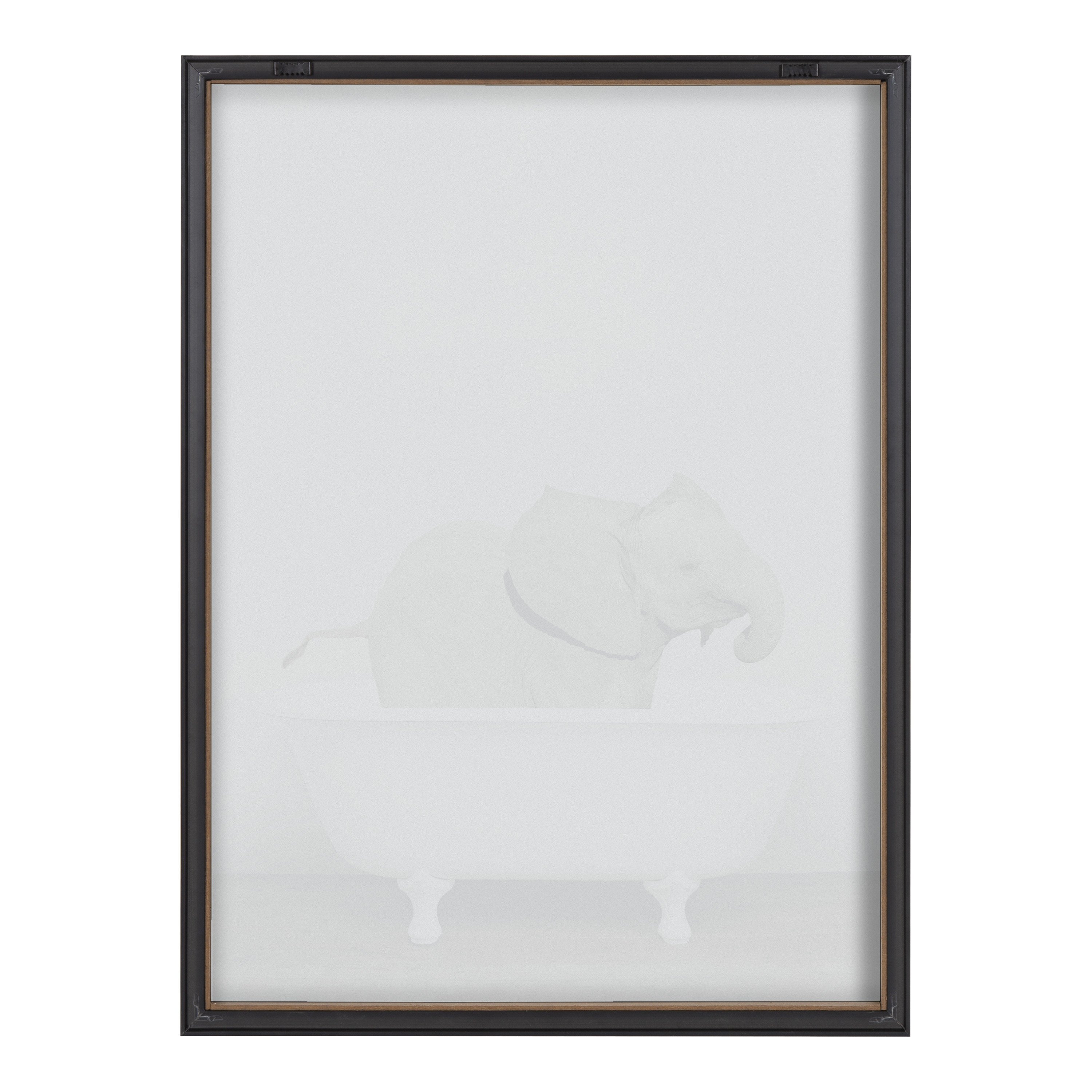 Blake Baby Elephant in the Tub Color 18 in x 24 in Framed Photography Art Prints, by Kate and Laurel