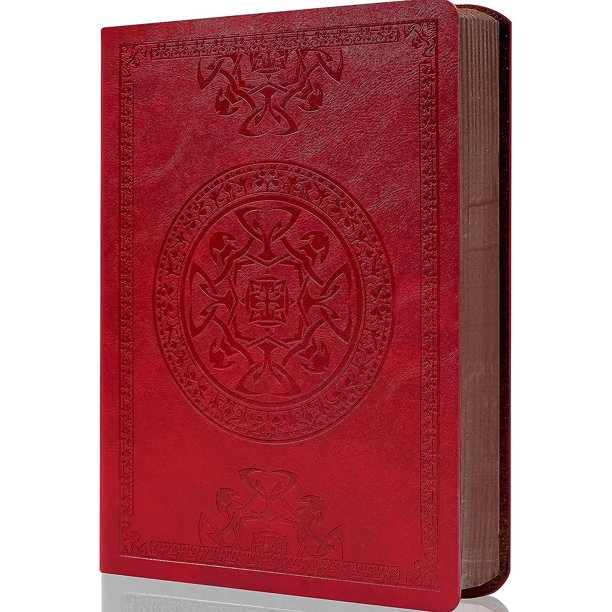 Diario Vintage De Cuero Para Hombres, Cubierta Suave, Cuaderno De 256 Paginas Rayadas 180 Planos Para Escribir Un Diario De Viaje 5 7 X 8 3 Rojo Yongsheng 8390611158507