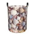 thumbnail image 1 of Balery Sea Shells Cesta de ropa redonda con asas, impermeable, independiente, para ropa, juguetes, dormitorio y familia-Medium, 1 of 6