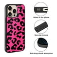 thumbnail image 2 of WIRESTER Shockproof Soft Rubber Cover Case for Apple iPhone 16 Pro Max 6.9" 2024, Black/Hot Pink Leopard, 2 of 5