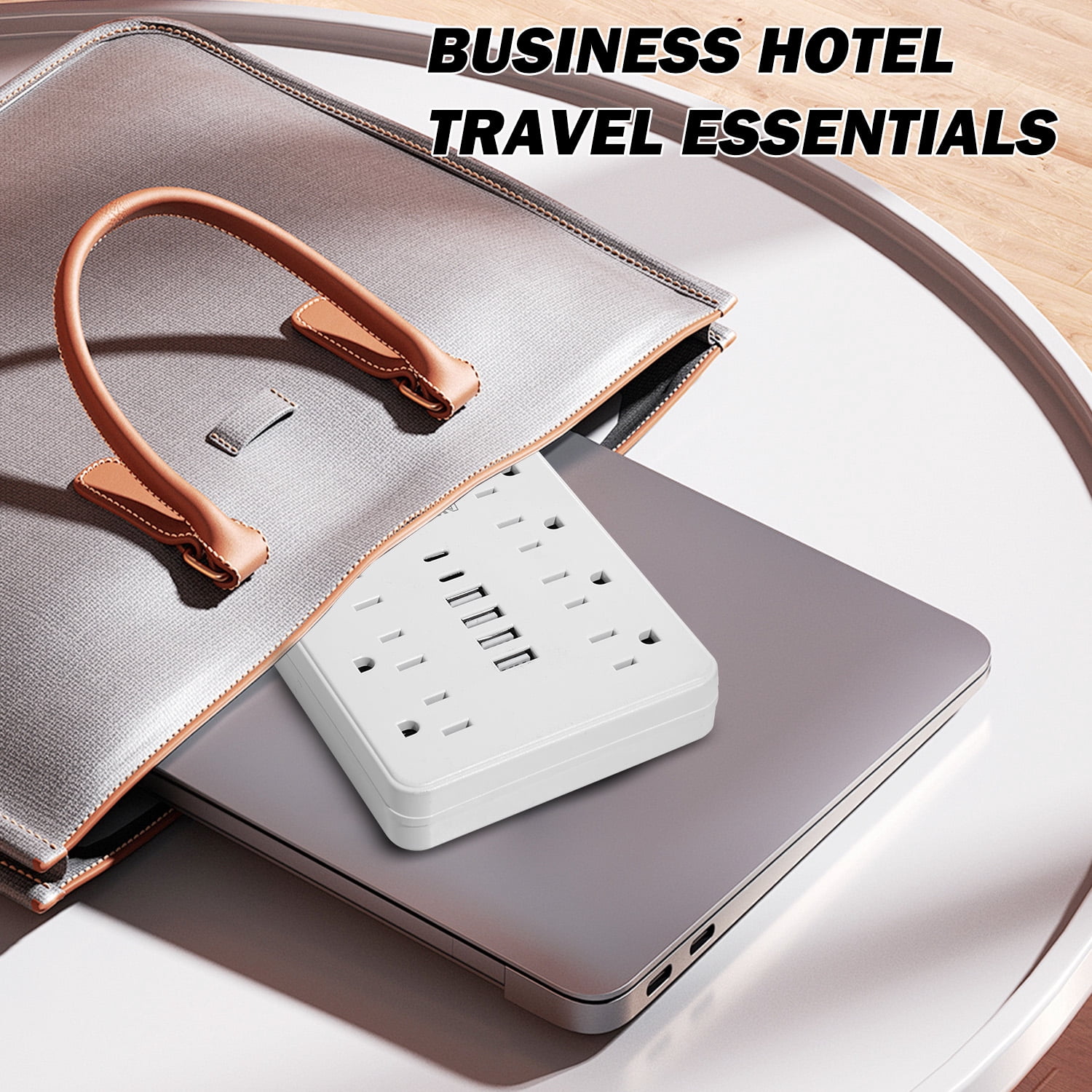 Vivicreate 15-in-1 Power Strip with 10 AC Outlets, 4 USB-A & 2 USB-C Ports, Ultra Flat Plug Surge Protector, 0.9m Extension Cord, Wall Mount Charging Station for Home, Office & Travel
