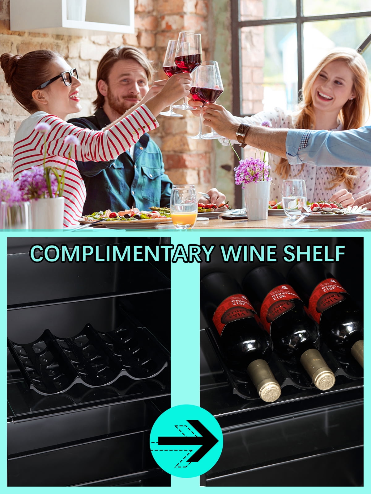 Krib B Mini Refrigerator with Wire Adjustable Shelving, Beverage Refrigerator and Cooler for 120 Cans, Mini fridge for Soda, Water, Beer, Wine for Dorm, Office, Bar, Black