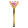 thumbnail image 3 of Clara Pucci 14K Yellow Gold Solid Gold Pink Solitaire Anniversary Ring for Women - 3 cttw Princess Cut, 3 of 8