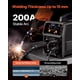 thumbnail image 3 of Soldador VEVOR Pro MIG 200A Synergic 5 en 1 110 V/220 V con pantalla LCD, 3 of 9