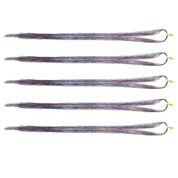 UPOUART 750pcs Glitter Hair Tinsel Strands, PET Filament Hair Accessories for Easy Use, Ideal for Parties, , and Daily Wear