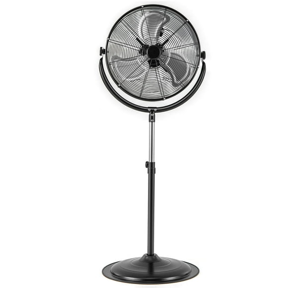 Costway Ventilateur sur Pied à Grande Vitesse de 20 Pouces avec 3 Vitesses, Inclinaison à 360° et Hauteur Réglable pour Serre et Atelier, Noir