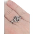 thumbnail image 2 of Womens Silver Celtic Love Knot Ring Stainless Steel Eternity Promise Jewelry (5), 2 of 6
