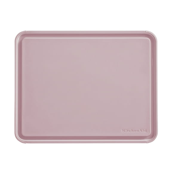 KitchenAid Classic Plastic Cutting Board with Trench, Non-Slip Edges, Dishwasher Safe, 11x14, Dried Rose