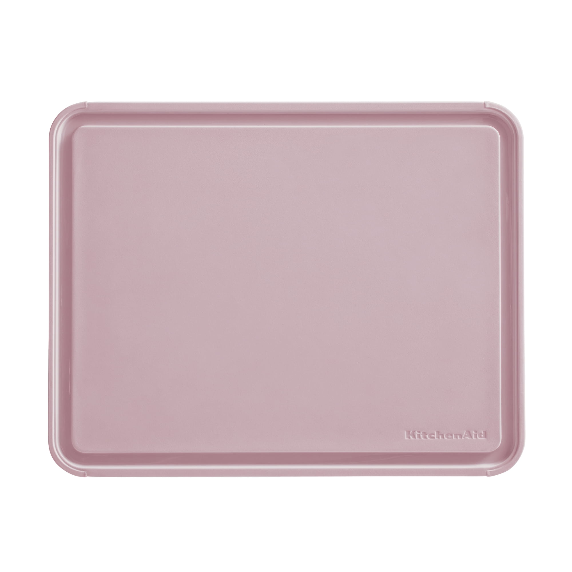 KitchenAid Classic Plastic Cutting Board with Trench, Non-Slip Edges, Dishwasher Safe, 11x14, Dried Rose