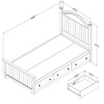 thumbnail image 2 of South Shore Savannah Twin Bed Set with 3 Drawers (39''), 2 of 8