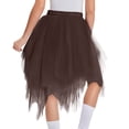 thumbnail image 4 of HAJWOH Women's Tulle Skirts High Low Layered Puffy Fairy Skirts Midi Length Irregular Tutu Skirt, 4 of 4