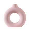 thumbnail image 4 of HEVIRGO Flower Vase Fine Workmanship Wide Application Ceramic Decorative Doughnut Shape Planter Household Supplies, 4 of 8