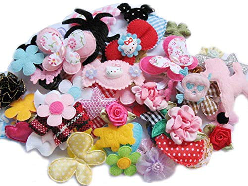 50 pink flowers applique/embellishment/dress/scrapbook/DIY/craft/sewing/ 