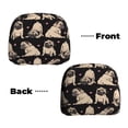 thumbnail image 6 of Kdxio French Bulldog Pattern Print 2 Piece Car Head Rest Covers Set Auto Front/Rear Seats Headrest Cover Universal Fit Most Cars,Sedan, SUV, 6 of 9