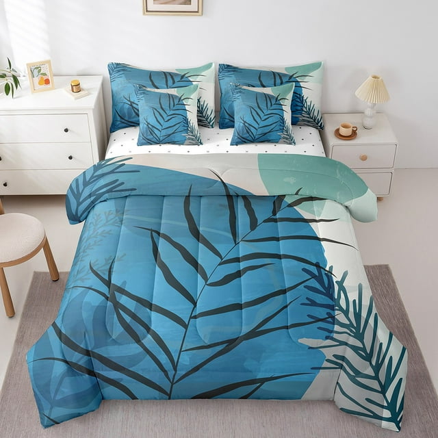 YST Geometric Aesthetic Comforter Set, Modern Minimalism, 7-Piece, Queen