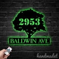 thumbnail image 4 of Handmadetneonsign Tree House Number Metal Wall Art LED Light - Personalized Tree Sign Home Decor 44978, 4 of 5