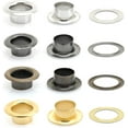 thumbnail image 2 of 3/16" (5 MM) Hole Size Metal Grommets Eyelets with Washers for Bead Cores, Clothes, Leather, Canvas (720 Sets, Antique Brass), 2 of 8