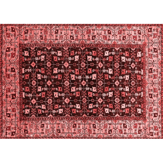 Ahgly Company Indoor Rectangle Oriental Red Industrial Area Rugs, 8' x 12'