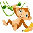 thumbnail image 2 of Baby Monkey Tree Wall Decal Wallmonkeys Peel and Stick Graphic (24 in W x 23 in H) WM271386, 2 of 4