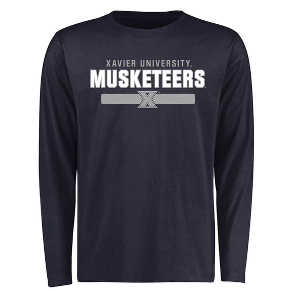 Men's Navy Xavier Musketeers Team Strong Long Sleeve T-Shirt