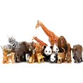 thumbnail image 1 of Figuras de animales Kimicare Toy Safari 20 piezas para artículos de fiesta infantil, 1 of 1
