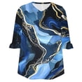 thumbnail image 5 of Vetsdori Womens 3/4 Sleeve Tops Tunic Pullover Holiday Dressy,Graphic Summer T-Shirts for Junior Fashion, 5 of 5