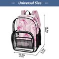 thumbnail image 4 of Large Clear PVC Backpack Heavy Duty See Through Backpack for Adults Work Travel, Striped Bow Art Printed 12L, 4 of 8