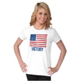 thumbnail image 4 of American Colonies Flag USA Victory Womens Slim Fit Graphic Tee Brisco Brands M, 4 of 6