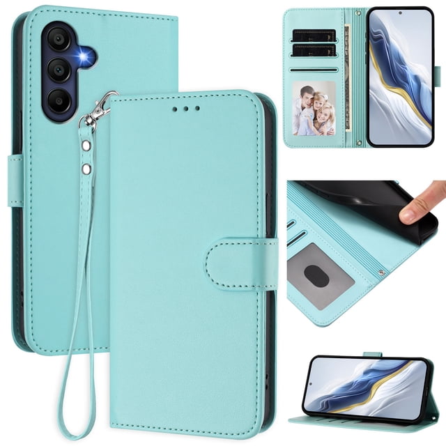 Funda Cartera GANGXUN para Samsung Galaxy A17 – Cierre Magnético, Protección RFID, Correa Desmontable, Compatible con Carga Inalámbrica