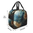 thumbnail image 3 of Sikiie Owl Globe Sculpture Lunch Bag for Women & Men Adult Insulated Lunch Box, Food Lunch Containers Lunch Tote Bags for Work, Travel, Outdoor, 3 of 8