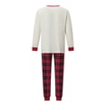 thumbnail image 3 of Family Christmas Pajamas Matching Sets Plaid Christmas Tree Letter Print Tops Plaid Pants Sleepwear, 3 of 10