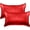 Red, variant on 2 Pieces Satin Pillowcase Set with Hidden Zipper closure, Standard/Queen, Red