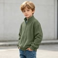 thumbnail image 4 of Trikvn Full Zip Waffle Knit Jackets for Boys Long Sleeve Sweatshirts Casual Stand Collar Cardigan Sweaters for Kids Fall Winter Activewear Outerwear Coats with Pockets, 4 of 9